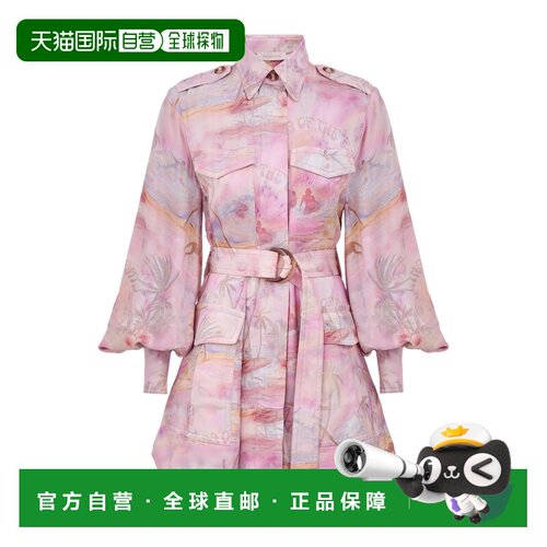 1h可退 香港直邮Zimmermann DAWNING 工装迷你连衣裙 4105DS252