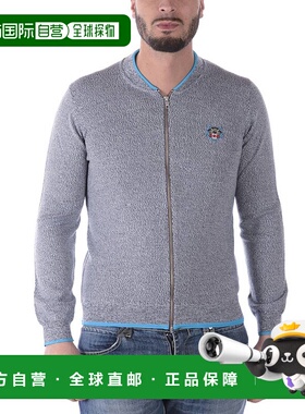 香港直邮KENZO 男士针织毛衣 3AB5CA102GRIGREY SS2022 灰色 拉链