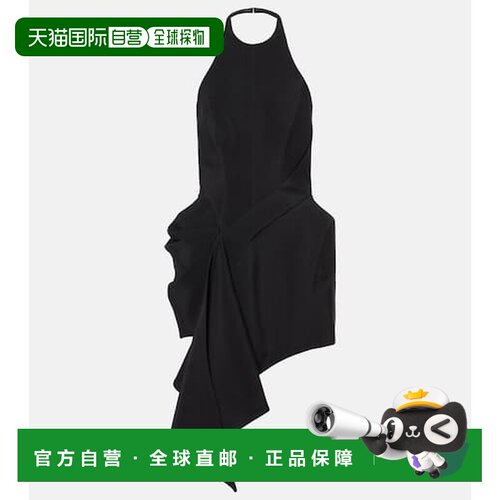 1h可退香港直邮Mugler 穆勒 女士 不对称垂褶迷你包臀裙性感连衣