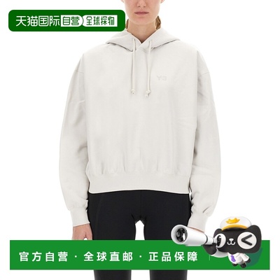 1h可退 香港直邮Y-3 女士 连帽带Logo卫衣 KB4653CHAPEA white白