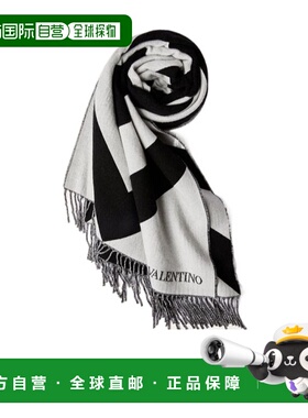 香港直邮VALENTINO 女士围巾 3W0ED007BPA0AN AW2023 黑色 条纹流