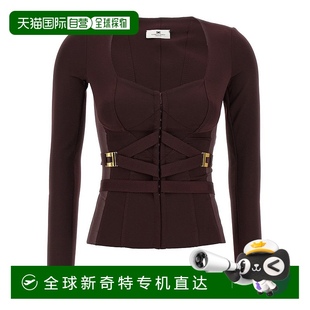 酒红 自营 elisabetta franchi带有甜美领口 Bielastic运动夹克