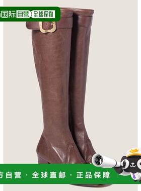 香港直邮Miu Miu 缪缪 女士 STIVALI 软羊皮靴子 5W548EFA06503