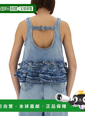 香港直邮GANNI 女士背心吊带 J1818564 AW2025 蓝色 Soft Rigid D