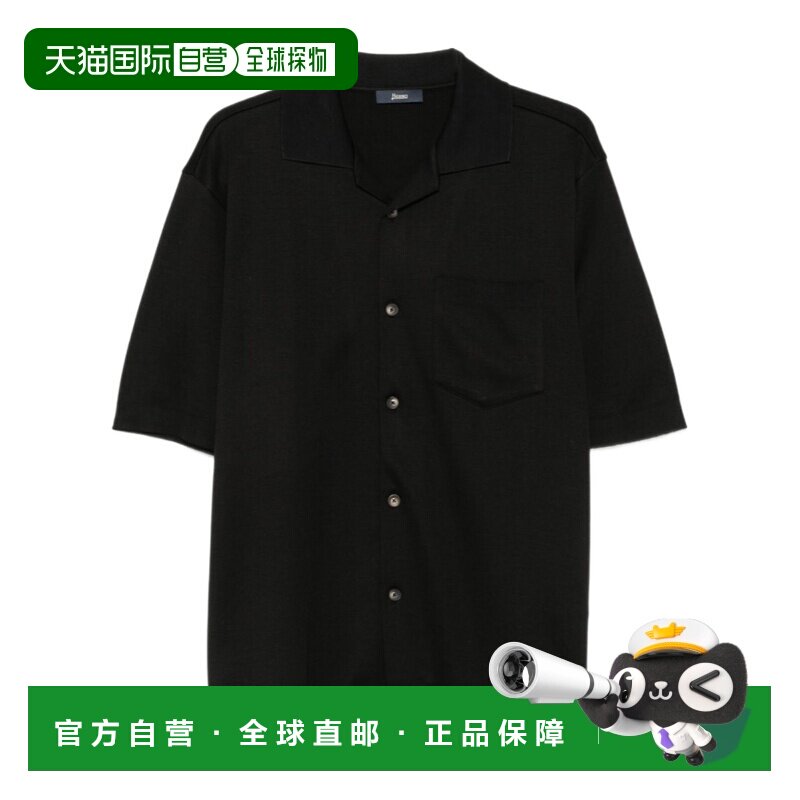 香港直邮HERNO 男士衬衫 CM000017U520599300 SS2026 黑色 短袖衬图片
