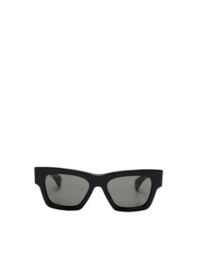 GUCCI 女士太阳镜 819556J07401012 SS2025 黑色 几何框平光镜