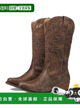 1h可退 【美国直邮】Roper Riley Cord 女靴 时装靴 棕色复古真皮