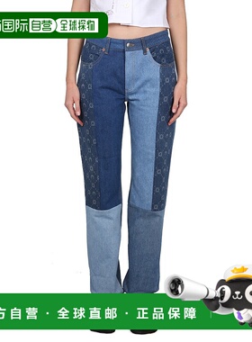 欧洲直邮MARINE SERRE 女士直筒裤牛仔裤P009SS23WUDENCO000406
