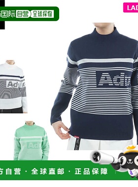 日本直邮Admiral 女士镶边长袖瓶颈领毛衣 ADLA564 高尔夫服装 [2