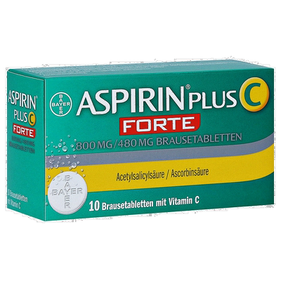 欧洲直邮德国Aspirin拜耳阿司匹林维C加强版抗炎止痛泡腾片10粒