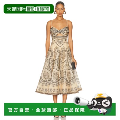 香港直邮潮奢 ZIMMERMANN 女士 Luna 扭纹迷你连衣裙 5209DS261