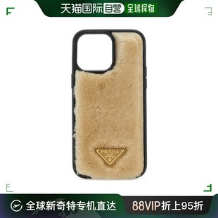 99新未使用 Prada普拉达SandshearlingiPhone14ProMaxcover手