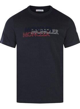 潮奢 Moncler 盟可睐 男士 標誌印花圓領 T 卹 K20918C0005589AZ9