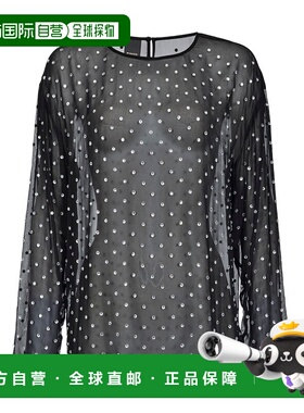 香港直邮PINKO 女士衬衫 1G14XQY18YKAMUTZ99 AW2023 黑色 波点圆