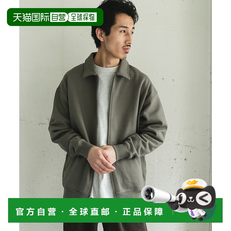 1h可退 日本直邮URBAN RESEARCH DOORS男装宽松加绒连帽卫衣半拉