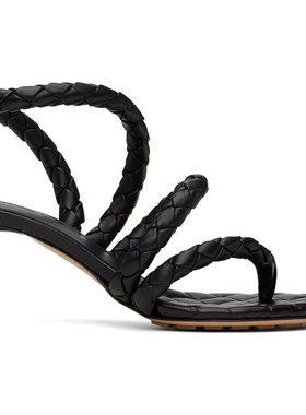 潮奢 Bottega Veneta 葆蝶家 女士 黑色 Leaf 凉鞋 786915V3Y50