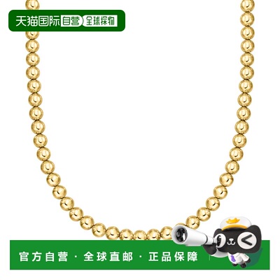 自营Ross-Simons Italian 8mm 18kt Gold Over Sterling Bead Nec
