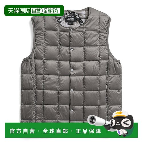 日本直邮TAION 圆领纽扣内衬羽绒背心 TAION-004