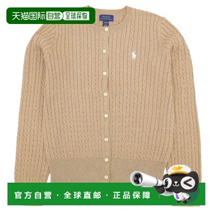 日本直邮Ralph Lauren 女士儿童开衫L(12-14)纯棉棕色MADISON31