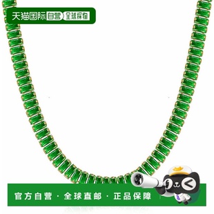 金 自营 金绿色方晶锆石网球项链 oliver18k 美国奥莱直发 liv