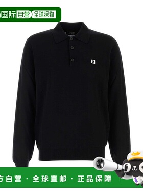香港直邮FENDI 男士POLO衫 FZC167AU84F0QA1 AW2025 黑色 长袖 Po