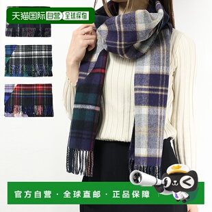 日本直邮Johnstons 羊绒疯狂图案披肩围巾 格纹羊绒 男女通用 WA0
