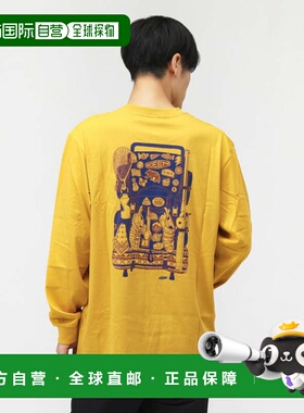 日本直邮KEEN 户外休闲长袖T恤 OC/RP BACK PRINT LS TEE 黄色
