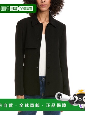 自营Theory Short Trench Coat - Black 美国奥莱风衣直发