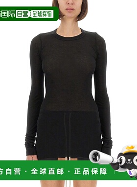 香港直邮RICK OWENS 女士T恤 RP02E4202RC09 AW2025 黑色 Rib Ls