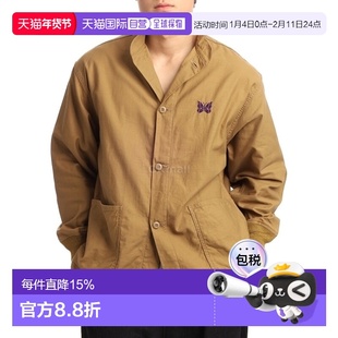 韩国直邮NEEDLES SC 陆军衬衫背棉缎 - 摩卡 (PU239) 长袖衬衫