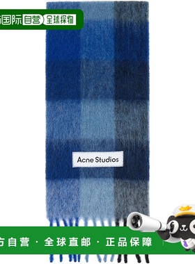 香港直邮Acne Studios 艾克妮 女士 蓝色 Mohair Checked 围巾 CA