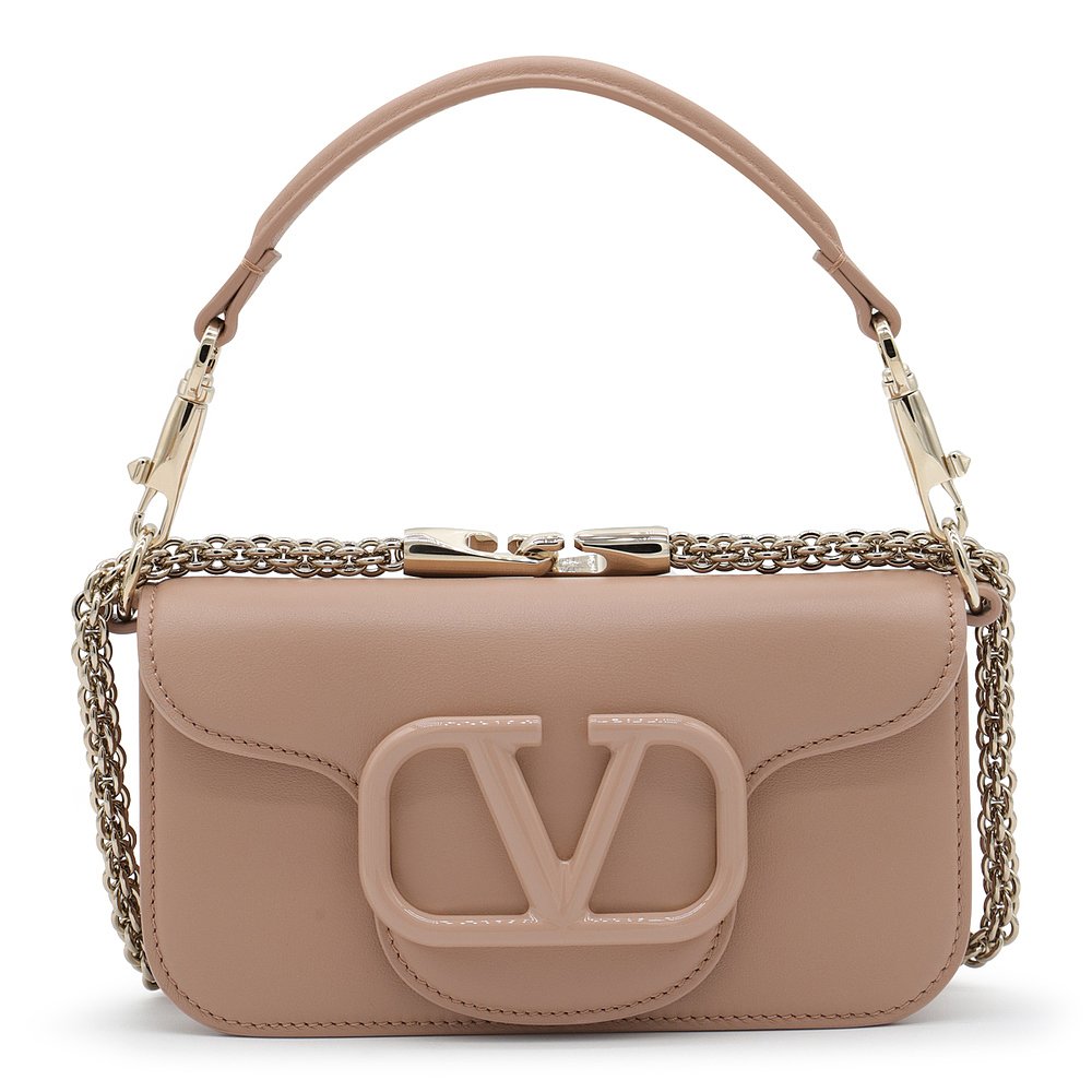 Valentino华伦天奴女士 ROSE CANNELLE LEATHER LOCO' SMALL