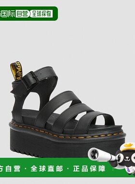 自营欧洲直邮DrMartens马丁大夫 Quad Blaire女士Hydro皮革厚底凉
