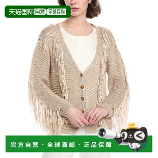 自营FARM Rio Sand Stripes Fringes Knit Cardigan - multi 美国
