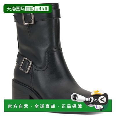 自营Vince Camuto Vergila Boots Women Black Leather Block Hee