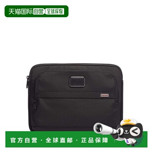 自营欧洲直邮Tumi途明 Alpha 3男士黑色弹道尼龙拉链开合电脑包