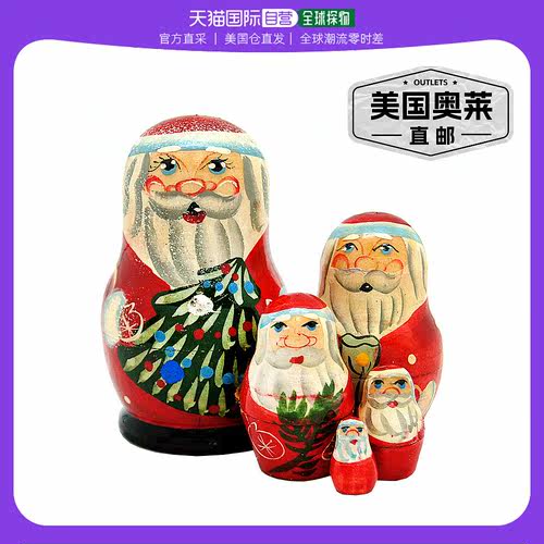 g. debrekhtDesignocracy 5 件套圣诞老人嵌套娃娃 G.DeBrekht -