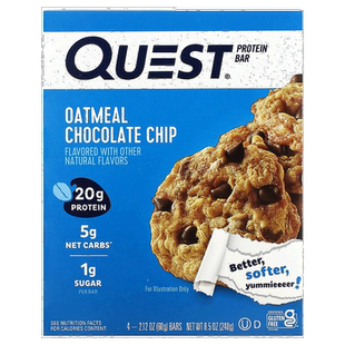 香港直邮Quest Nutrition蛋白棒燕麦巧克力片4 条每条 2.1