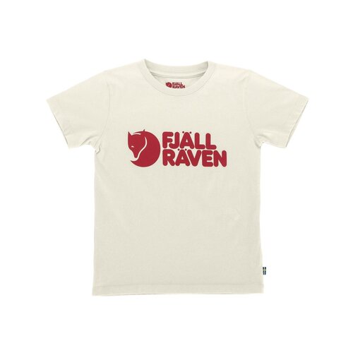 欧洲直邮Fjallraven北极狐 Övik男孩粉笔白有机棉LogoT恤