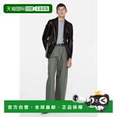 自营欧洲直邮Acnes 外套 黑色羊皮双排扣西装 Studios 男士