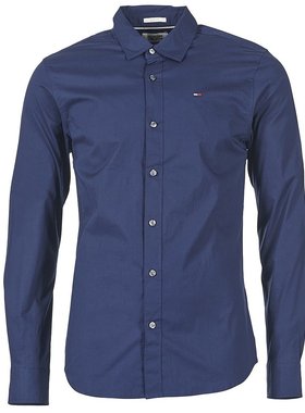 Tommy Jeans 男士 TJM ORIGINAL STRETCH SHIRT 长袖衬衫 海蓝色