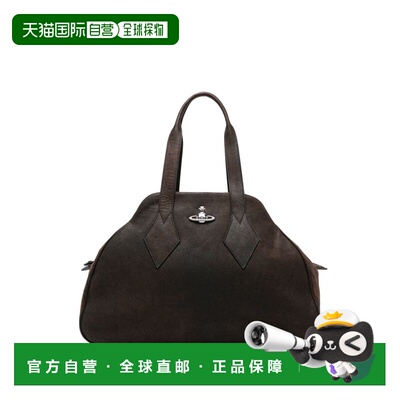 自营vivienne westwoodBrown Orb Detail Zip Bag - brown 美国奥