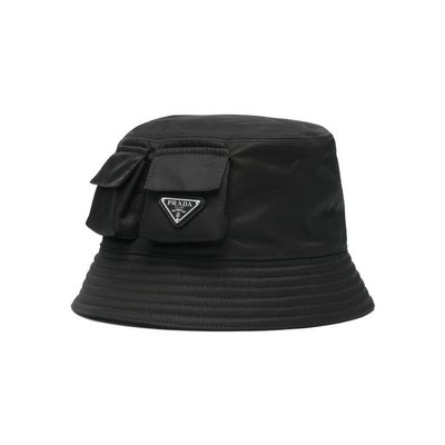 PRADA 男士帽子 2HC3502DMIF0002 CO 黑色 Fabric Hats