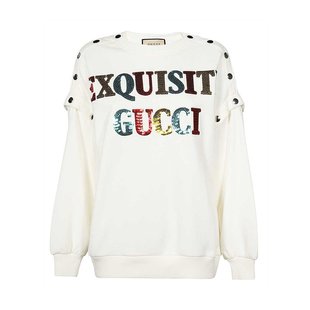 白色女士卫衣 GUCCI XJEXN 717416 9088 帽衫