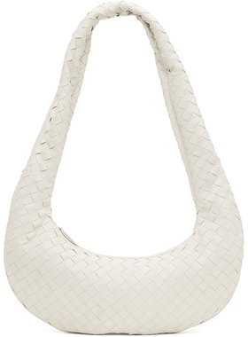 潮奢 Bottega Veneta 葆蝶家 女士 白色拉链手提包 755618VCRL0