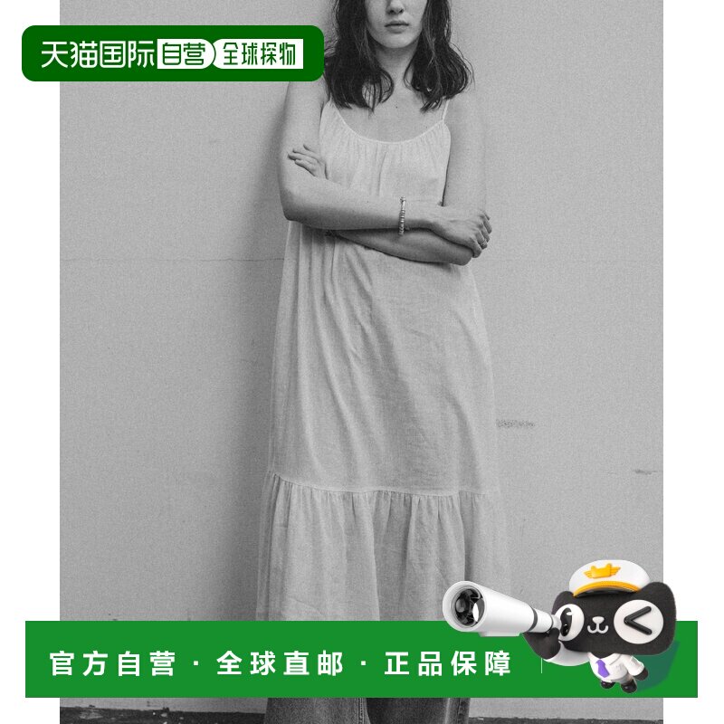 日本直邮URBAN RESEARCH 皮奇妮亚牛奶白色性感吊带连衣裙长裙
