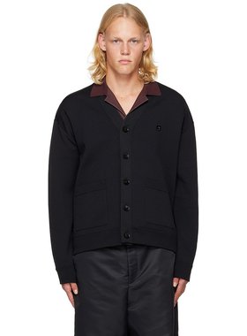 潮奢 Valentino 华伦天奴 男士 黑色铆钉开衫 1V0KA02E8VD