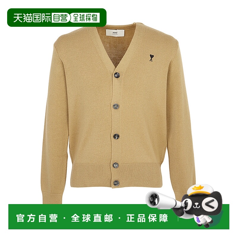 1h可退 韩国直邮ami paris 男士 针织衫开衫
