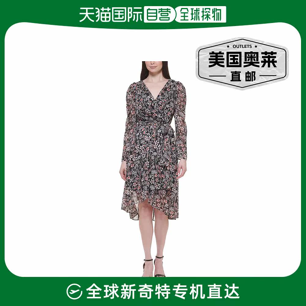 tommy hilfigerWomens Floral Hi-Low Midi Dress - black multi高性价比高么？