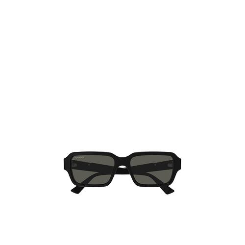 GUCCI 男士太阳镜 GG1887S001 SS2025 黑色 矩形太阳镜